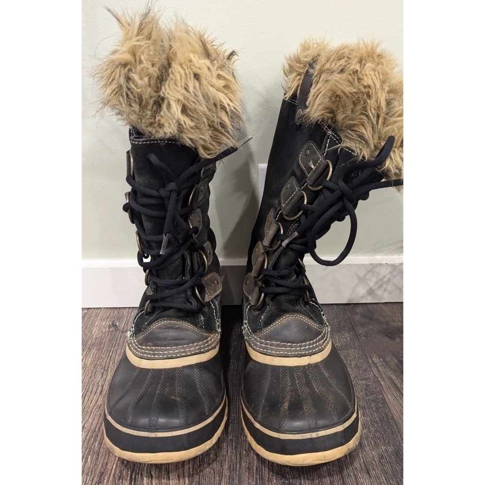 Sorel Joan of Arctic Black Quarry Winter Snow Boots Size 8